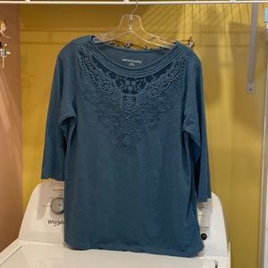 Soft Surroundings BeadoCasual 3/4 length sleeved Top